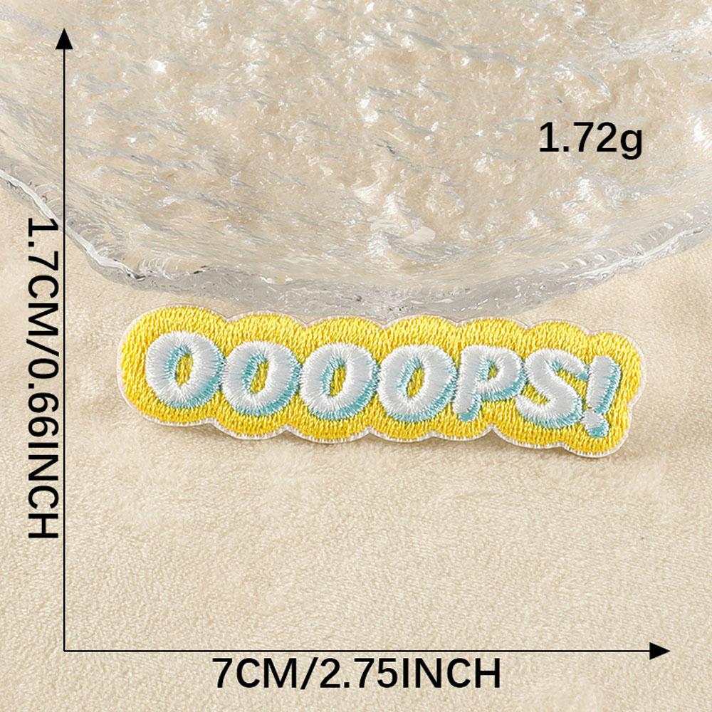 Letter Flower Self-adhesive Embroidery Badge Patches for DIY T-shirt Jeans Backpack Clothing Appliques Decor Sticker