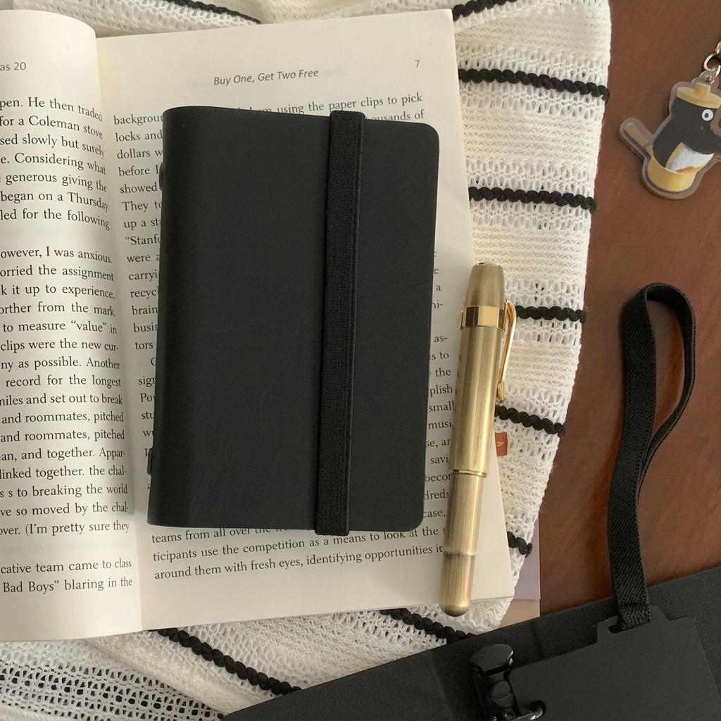 Pocket Daily Planner Pu Leather M5 Size Notebook Loose-Leaf Notebook Eye-Friendly Pu Leather Planner For Travel Recording Diy