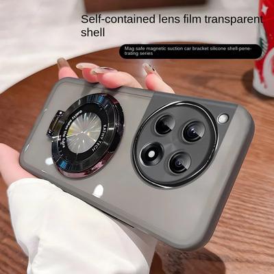 Voor OnePlus 13R 13 12R Lens Camera Beschermfolie Siliconen Zachte Achterkant Case voor OnePlus ACE 5 Pro ACE5 Magnetische Ringhouder TPU Transparante Hoes
