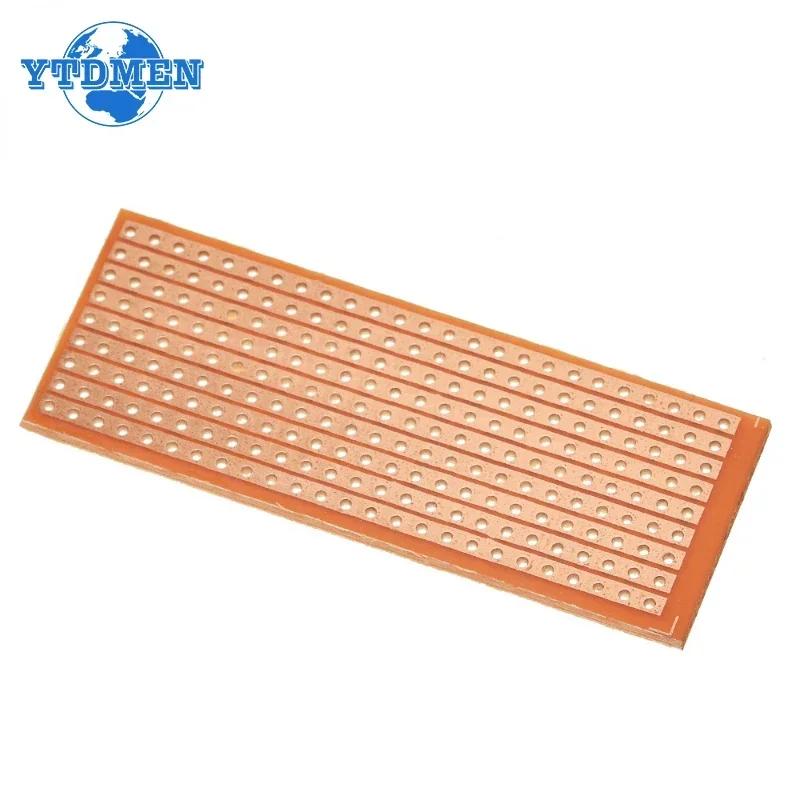 Single Side PCB Board 2.5x6.4cm DIY Universal Experiment Matrix Circuit Boards Single Row Continuous Hole 25x64mm