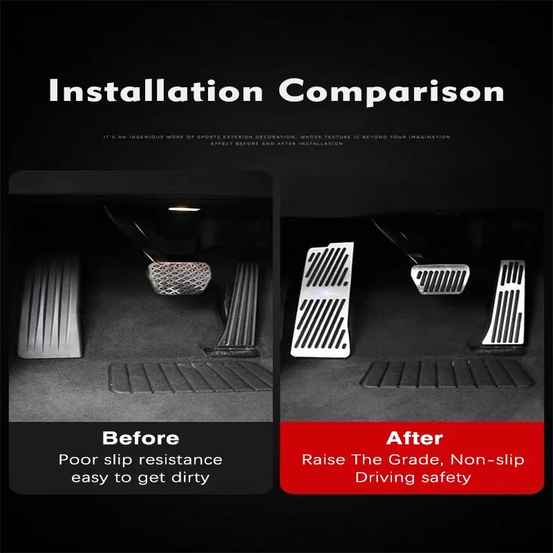 Car Foot Pedals For Mercedes Benz Smart Fortwo Forfour W451 2007~2014 Car Rest Brake Accelerator Cover Interior Parts Acessories