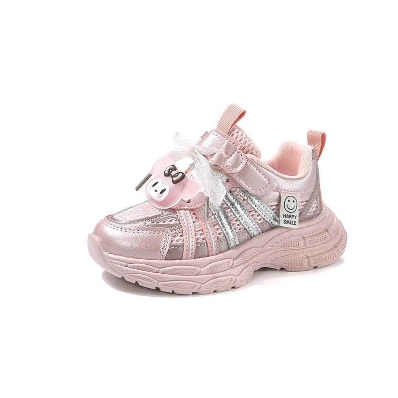 

Кроссовки для девочек сетчатые дышащие папины кроссовки 2025 новые весенне-осенние детские кроссовки на мягкой подошве мультяшные повседневные кроссовки 26-31 yards, 6 pairs in one hand розовый