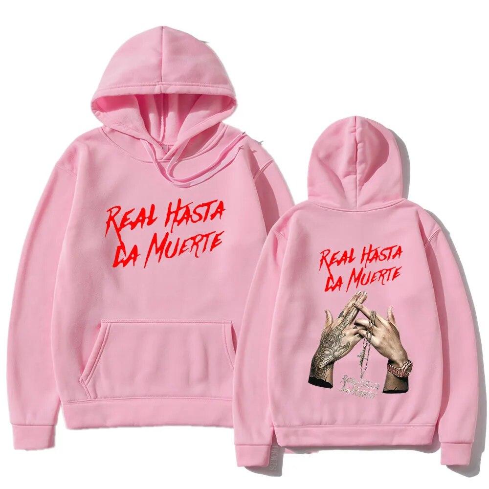 Anuel AA Printed Unisex Hoodies Sweatshirt Fashion Real Hasta La Muerte Casual Tracksuit Unisex Women Clothing Anime Pullover Hoodie