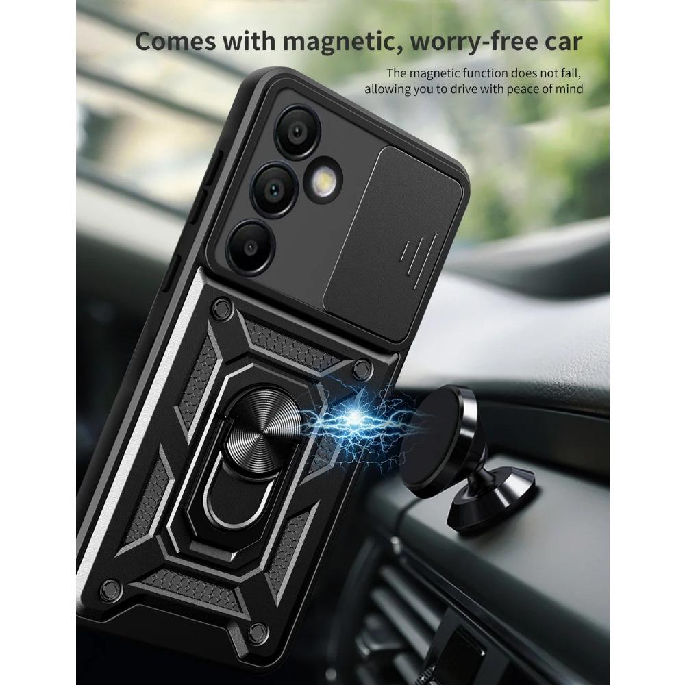 Militärische Panzerungshalterung Kameraschutzhülle für Samsung Galaxy S24 S24 Ultra S23 S22 Plus S21 S20 Hybridringständer Stoßfeste Vollschutzabdeckung