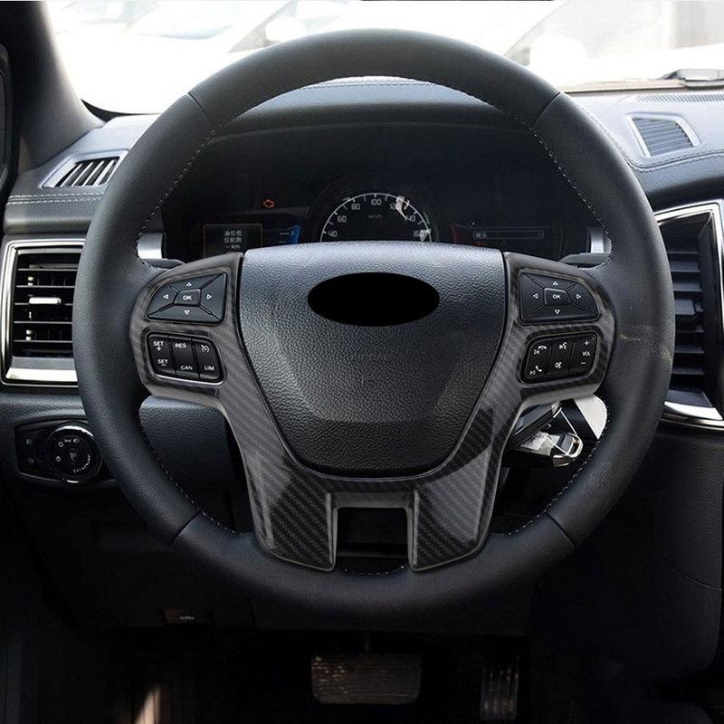 For Ford Ranger 2018- Everest - AT Steering Wheel Trim Center Console Decoration Sticker Interior Cover Accessories