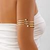 Metal Adjustable Snake Armband Multilayer Coil Hyperbolic Cuff Bangle Open Arm Bangles  Women