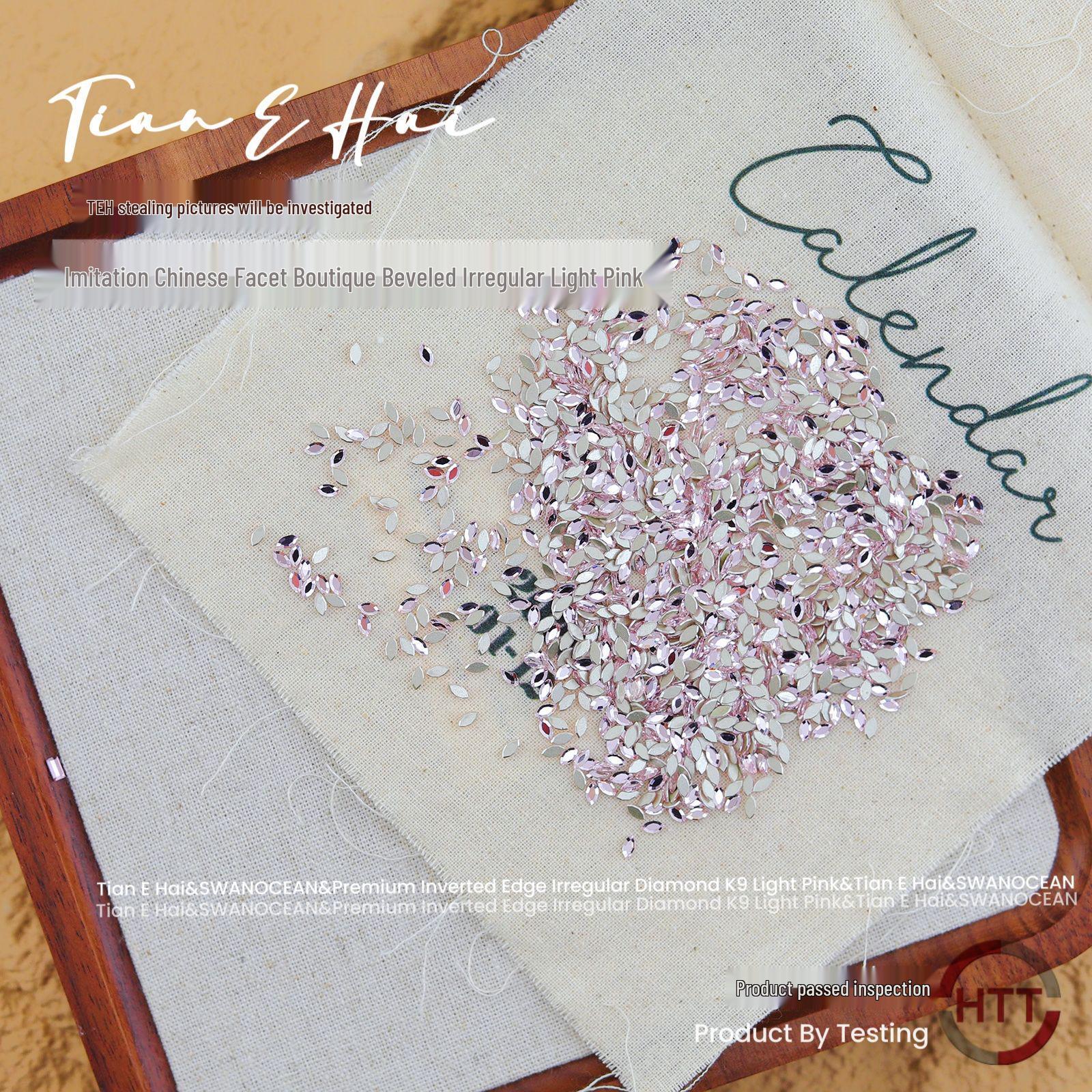 

Хуази Светло-розовый K9 Скошенный Маленький Плоскодонный Формы Микс Украшения для дизайна ногтей для сверления 100pcs