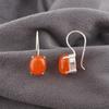 Carnelian Gemstone Earrings, Gemstone 925 Solid Sterling Silver Earrings, Handmade Boho Jewelry, Birthday Gift For Her