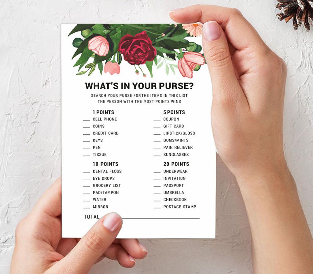 Inkdotpot Bachelorette Party Games Set Bundle Floral Greenery Of 4(50 Sheets Each) W Miss To Mrs Gold Banner Fun Bridal Shower Games