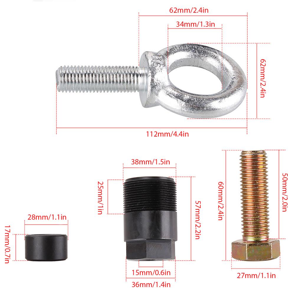 Boat Motor Flywheel Puller Aluminum Outboard Flywheel Puller Kit Mariner Black Outboard Lift Motor Flywheel Puller Set For 1/2in