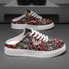 Men Half-slippers Summer New Sneakers Casual Mens Designer Ethnic Style Board Shoes Fashion Fabric Breathable Increased Internal