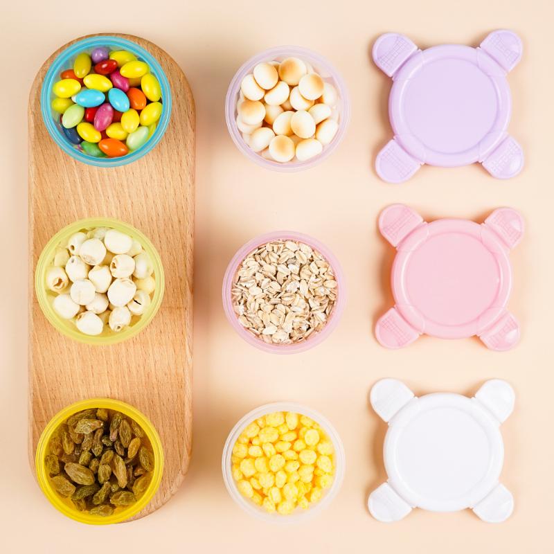 1/3/6Pcs Food Grade Mini Storage Box Baby Supplement Seasoning Sauce Packaging Storage Box Microwave