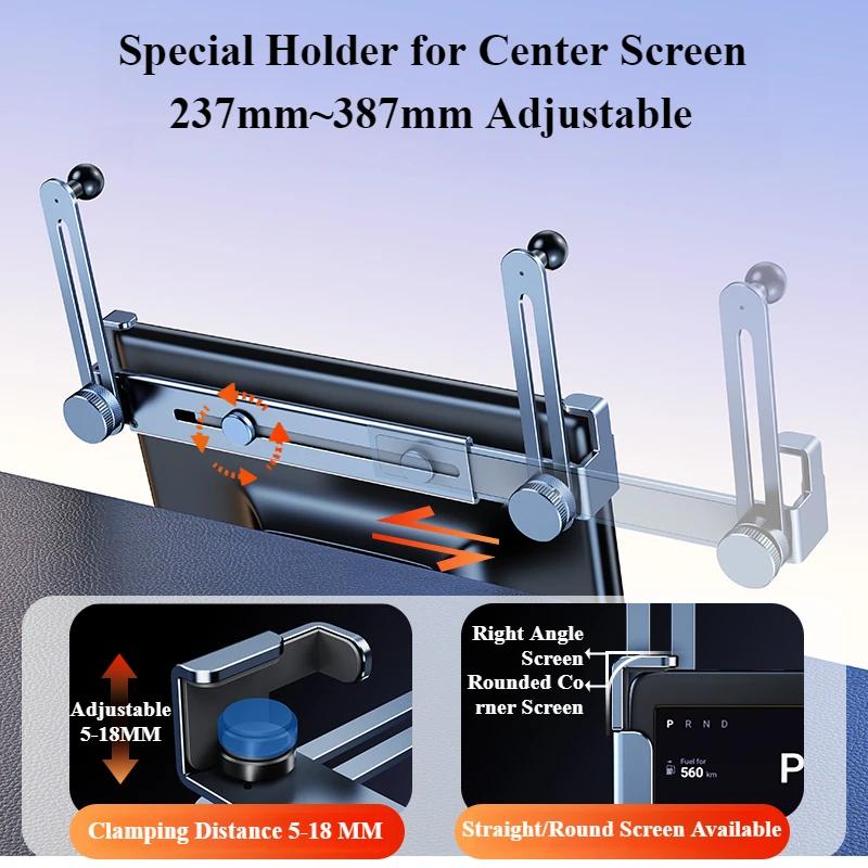 Oatsbasf Dual-position Car Screen Phone Holder Stand Aluminum Adjustable for Tesla Model 3 Highland Y Universal Car Accessories