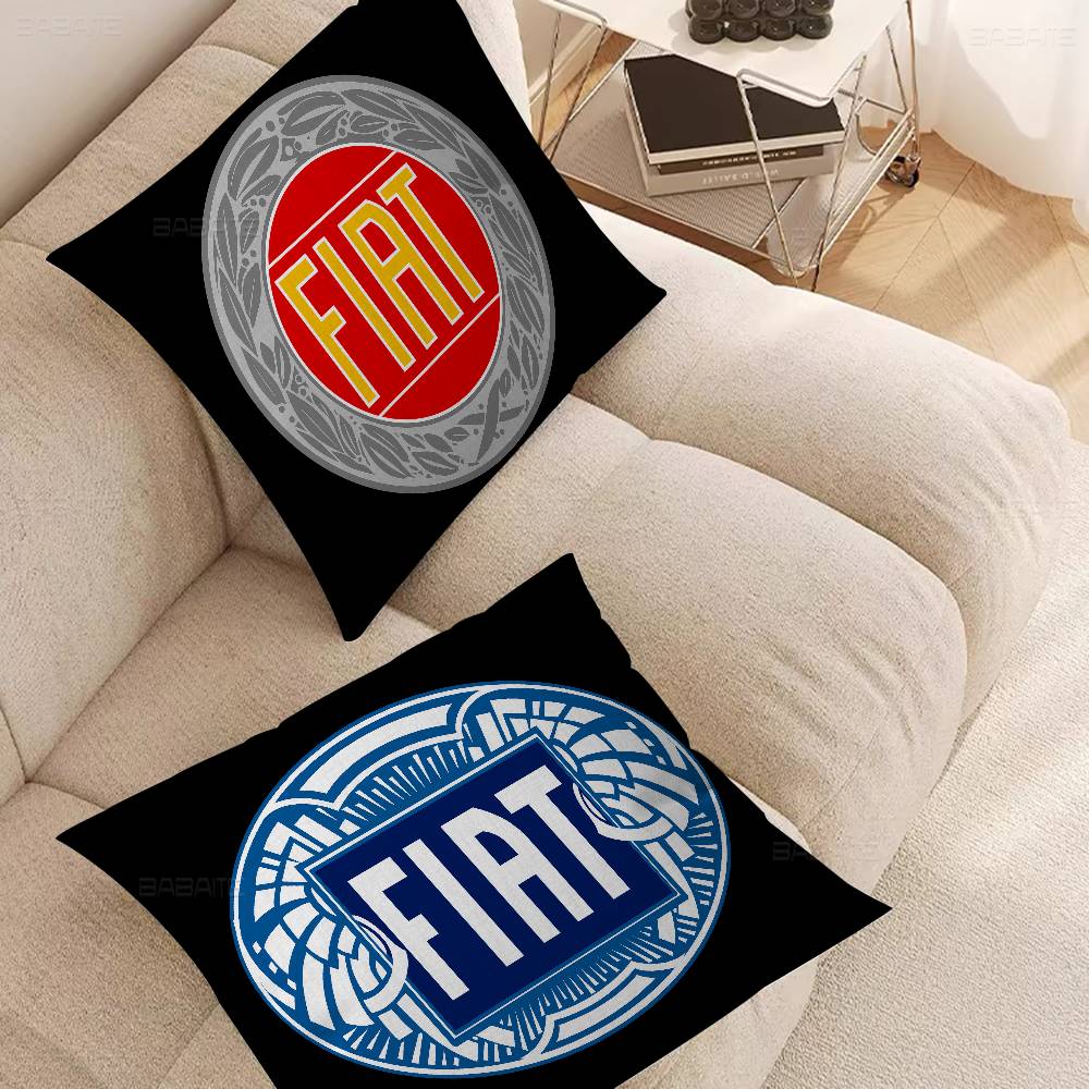 F_Fiats Logo Pillow Gift Home Office Decoration Bedroom Sofa Car Cushion Cover Case 45x45