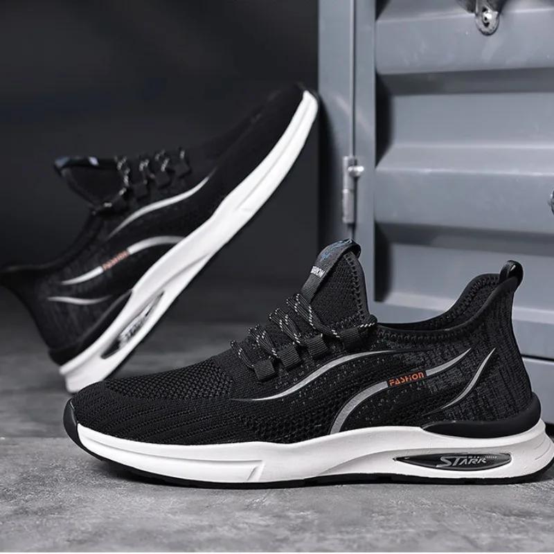 Fashion Summer Mesh Hollow Platform Sneakers for Men Designer Soft-soled Men's Shoes Fashion Light Outdoor Sports Zapatos De Hombre