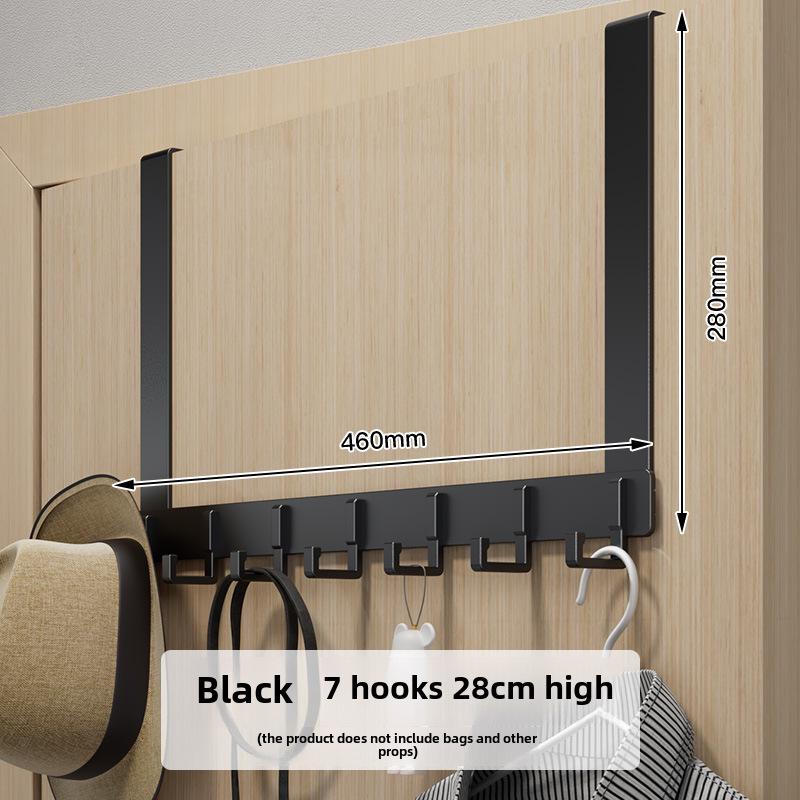 Punch-Free Over-the-Door Coat Rack & Wall-Mounted Hook Organizer