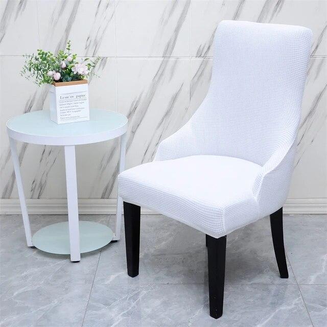 

1/2/4/6 шт. водоотталкивающий эластичный чехол на стул, однотонный обеденный чехол с высокой спинкой и наклонной спинкой для кресла для свадьбы, банкета в отеле