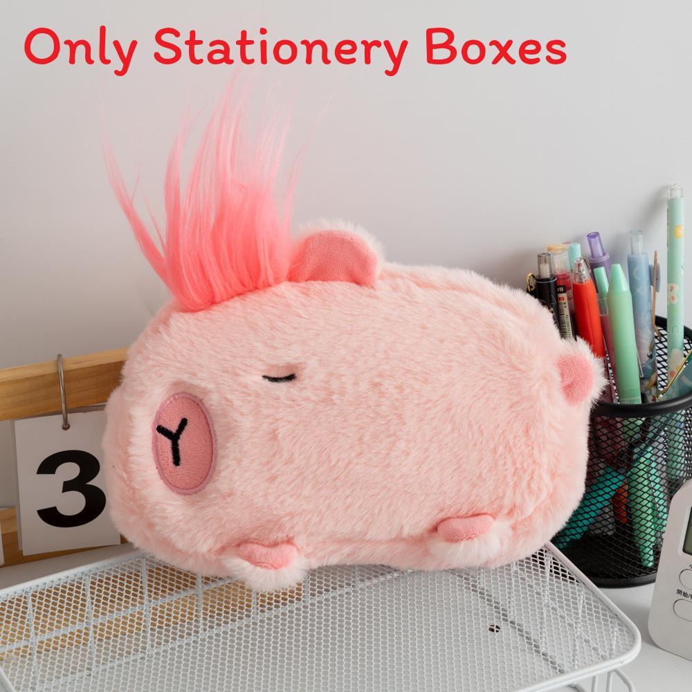 Plush Capybara Pencil Case With Large Capacity For Students Creative Storage Bag