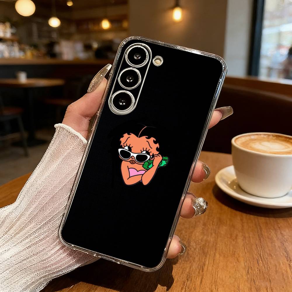 Sexy B-BeTTy-CuTe-BoopS Phone Case For Samsung S25,S24,S21,S22,S23,S30,Ultra,S20,Plus,Fe,Lite Transparent Cover