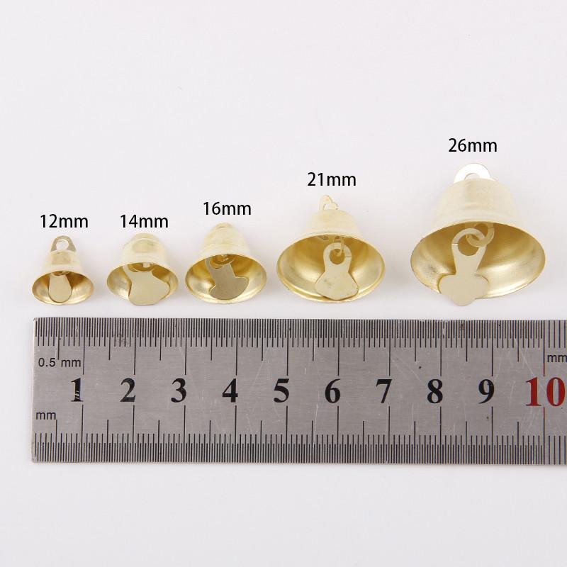 20Pcs Gold Jingle Bells DIY Multisize Bell Craft Mini Bell Bulk for Wedding Festival Holiday Home Xmas Tree Decorations