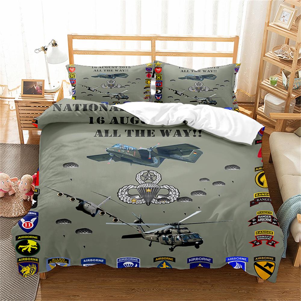 Fahrzeug-Bettbezug-Set, Motorrad, Auto, Zug, Flugzeug-Muster, King-Queen-Größe, Bettbezug für Kinder, Jungen, Geschenk-Bettwäsche-Set