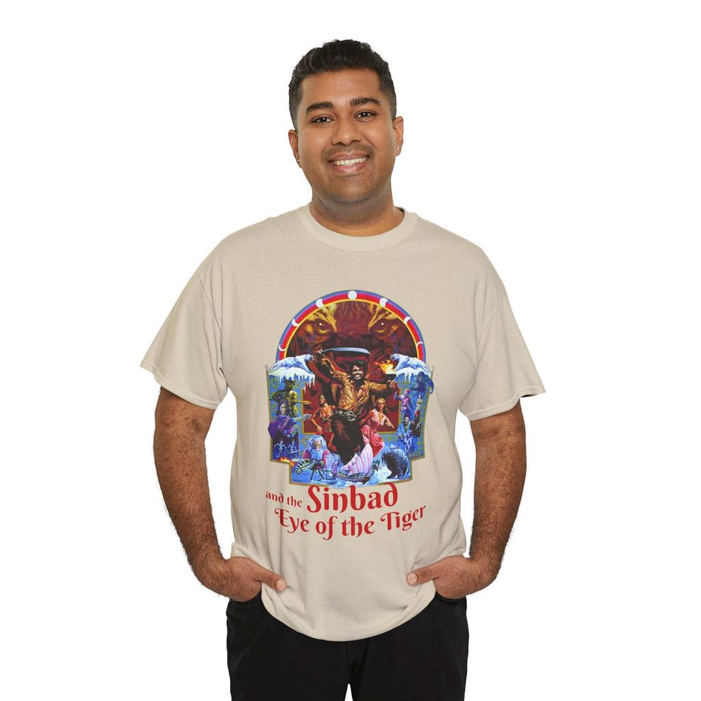 Vintage Graphic Sinbad Tee V3, Eye of the Tiger, old movie Shirt, Unisex Cotton T-Shirt