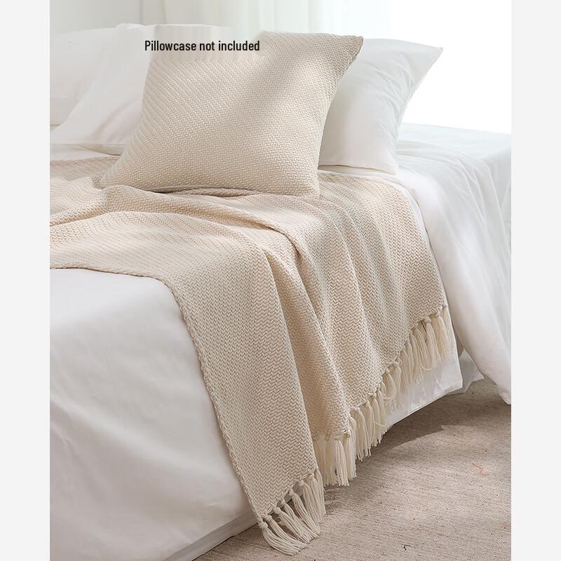 Nordic Style Knitted Bed Throw Blanket
