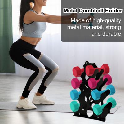 Estante para Mancuernas de 4 Niveles Soporte para Pesas de Alta Resistencia con Espacio para Asas Ahorro de Espacio Marco A Metal Hogar Gimnasio Entrenamiento Soporte para Mancuernas