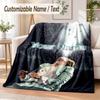 Harry Styles Custom Name Flannel Throw Blanket Soft Warm for Sofa Bed Indoor Home Use