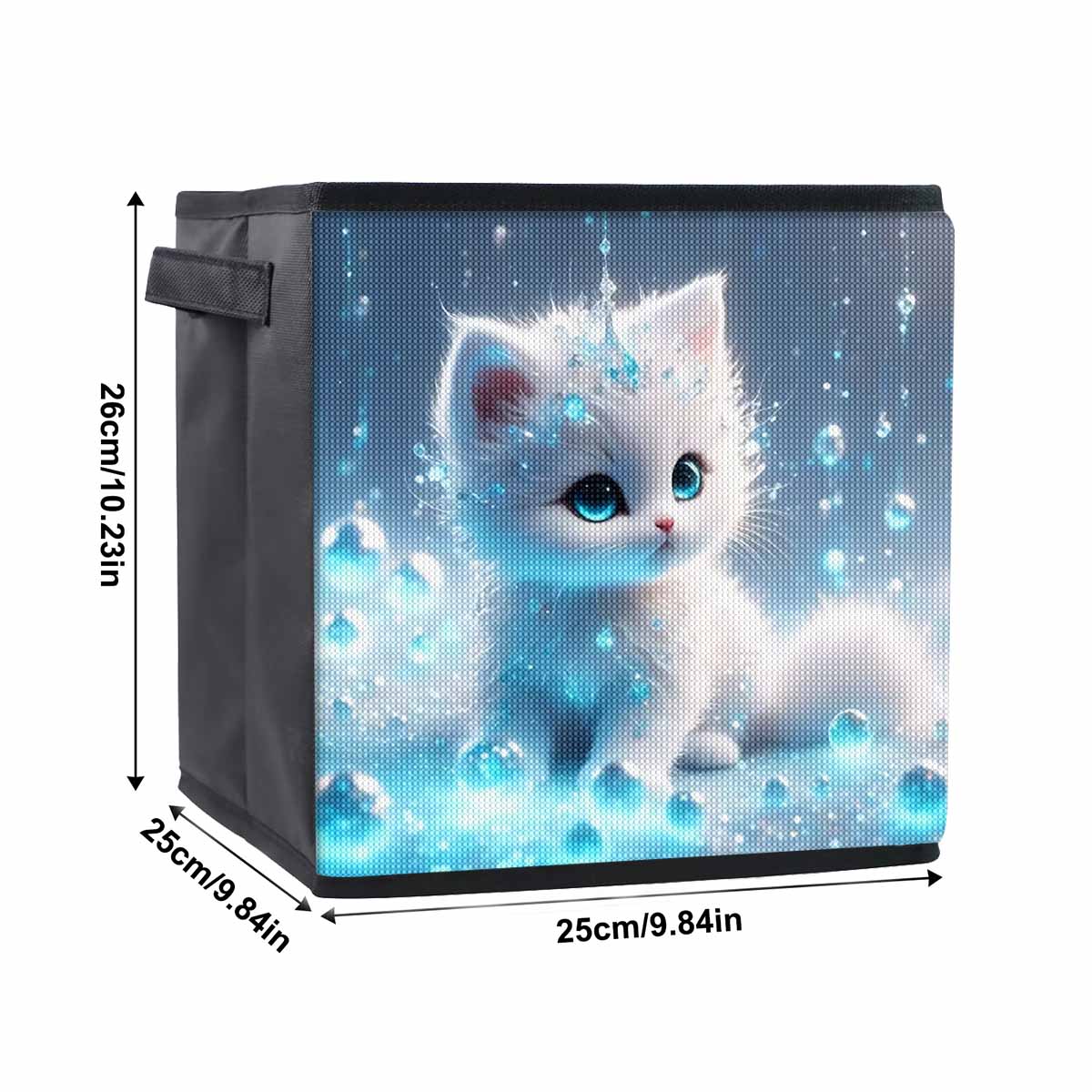 

Cute little cat 5D Diamond Painting Storage Basket Full Round Drill Mosaic Diamond Embroidery Cross Stitch Kits Home Decor Home Decor 25cmx25cm