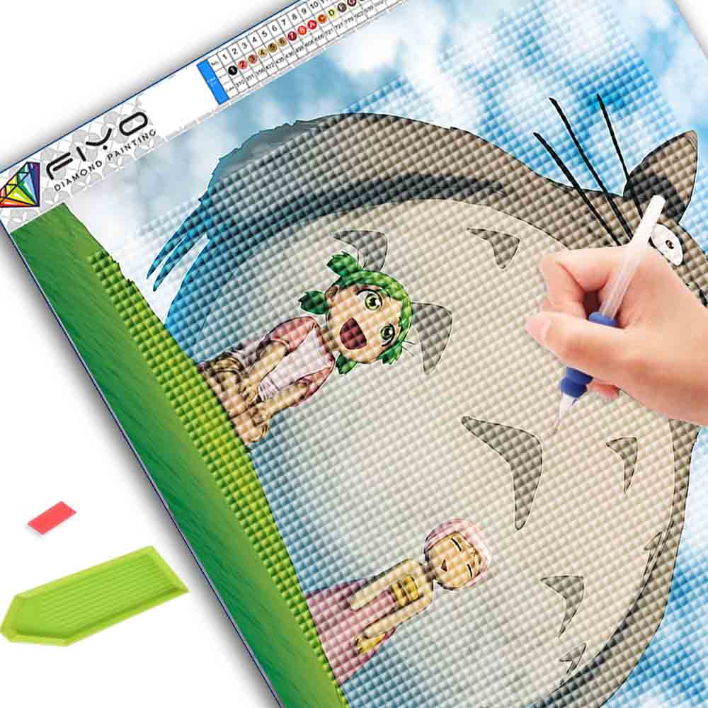 DIY plné kulaté diamantové malování Křížkový steh 3D roztomilé zvířecí komiks Home Dekorativní umění Krajina diamantový obraz 5D diamantový umělecký obraz