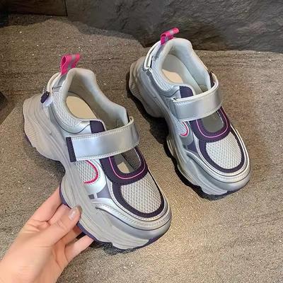 Platform Sports Sandals Women's 2025 Summer New Hollow Dad Shoes Mesh Breathable Casual Hole Shoes Ins Tide