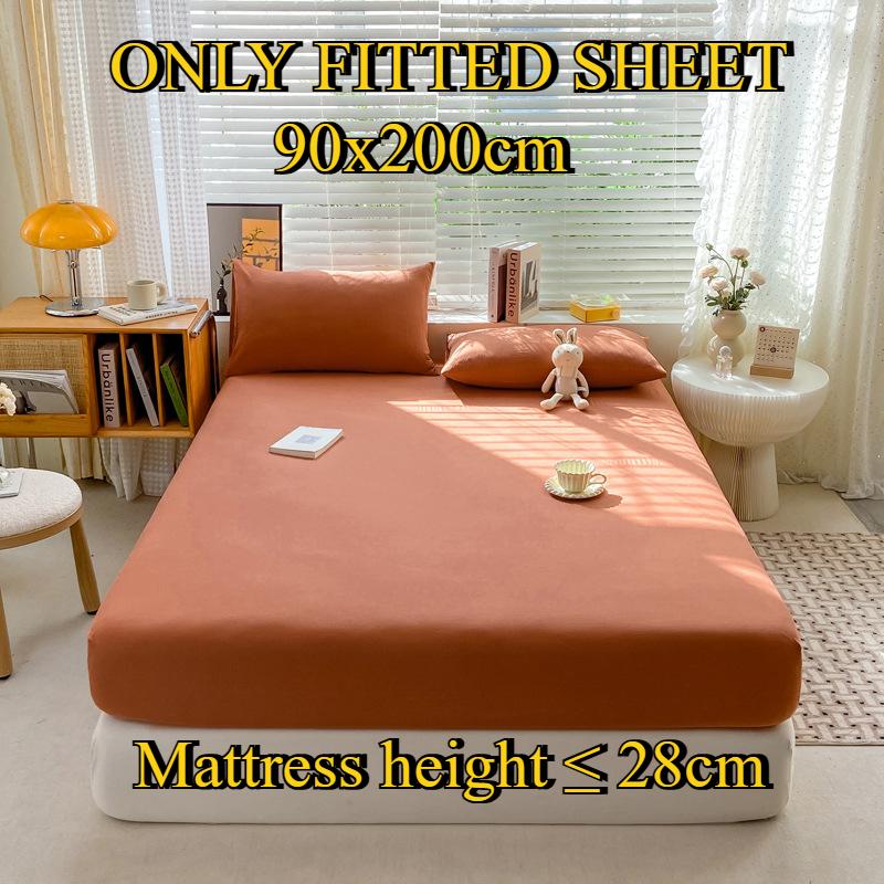 Fitted Sheet Pure Cotton Non-fading Non-balling Single-piece Bed Sheet Non-slip Multi-specification Bedding Bedspread Protector
