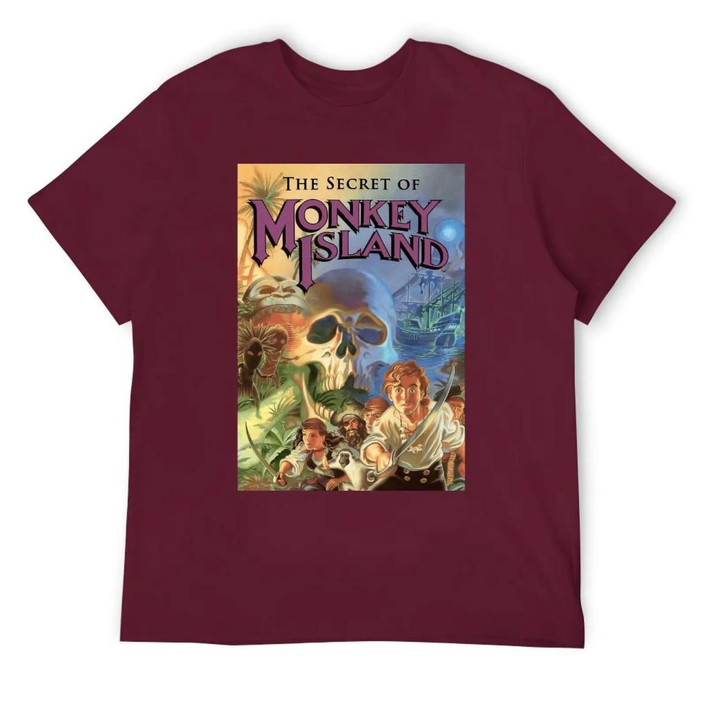 TRIČKO THE SECRET OF MONKEY ISLAND Klasické tričko Okrúhly výstrih Šport Humor Grafika Voľný čas Veľkosť USA