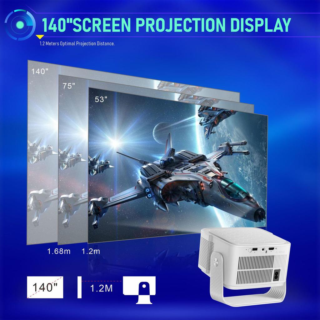 HY350MAX Portable Mini HD 1080 Projector for Home Theater and Office Use