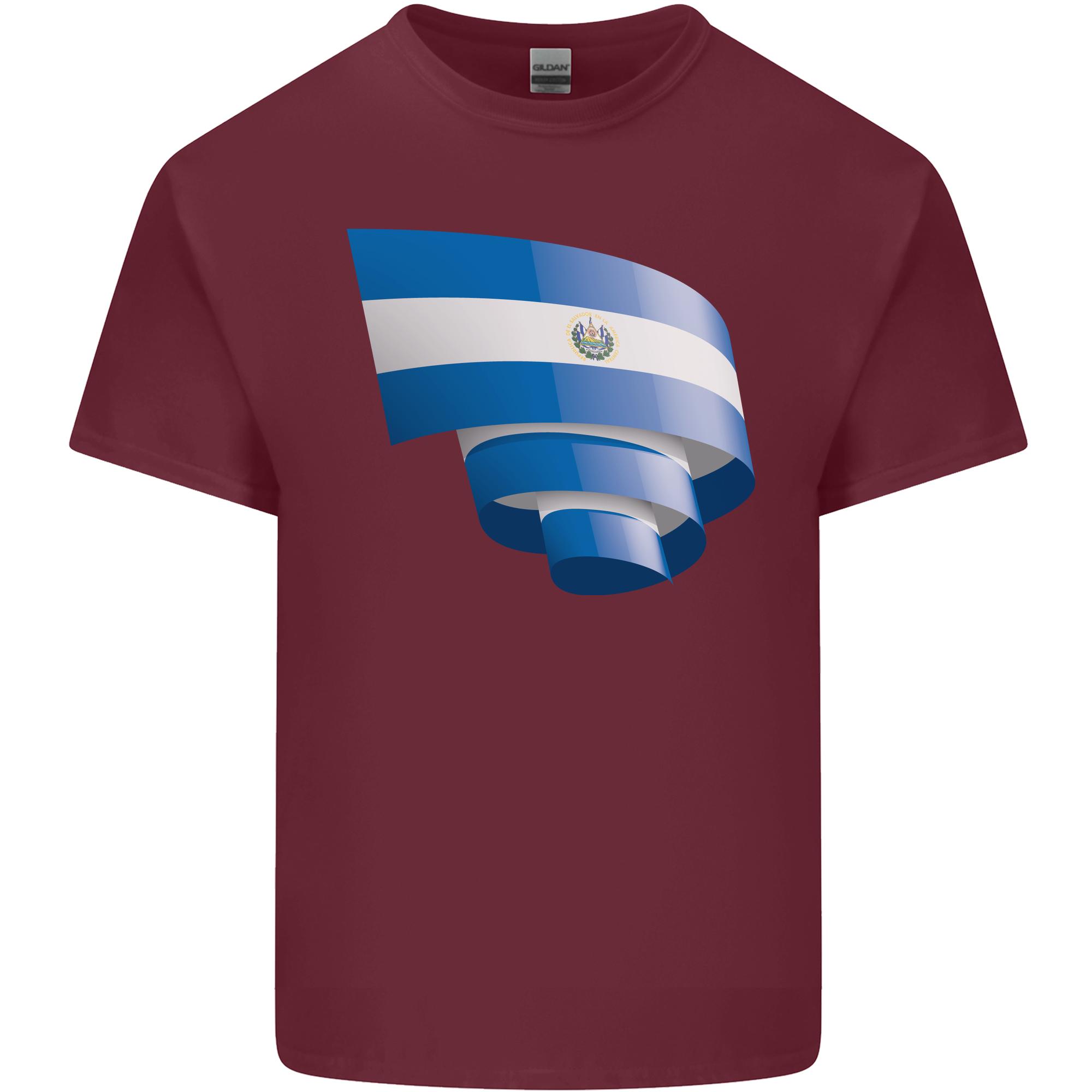 Curled Salvador Flag Salvadoran Day Football Unisexs Light Cotton TShirt S
