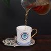 Nordisches Keramik-Set für Türkischen Kaffee & Tee mit Untertassen