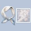 Elegant Silk Scarf Women 53x53cm Pure Mulberry Square Neck Floral Print Lightweight Accessory