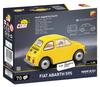 COBI Building Blocks Toy Fiat Abarth Cinquecento 1/35 Scale FIAT ABARTH 500 1965 (Yellow) 70 Pieces Compatible with LEGO 24514