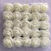 25pcs/8CM Simulated Rose Head with Rod PE Flower Holder Foam Flower Head Wedding Party Decoration Hand Held Flower Accessories