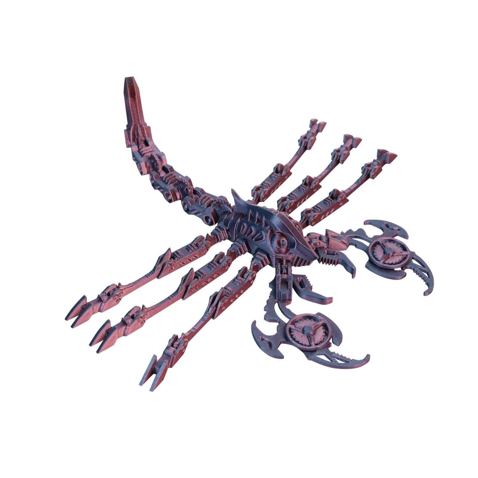 

3D-печатная игрушка-скорпион с подвижным суставом для взрослых и детей One Size красный