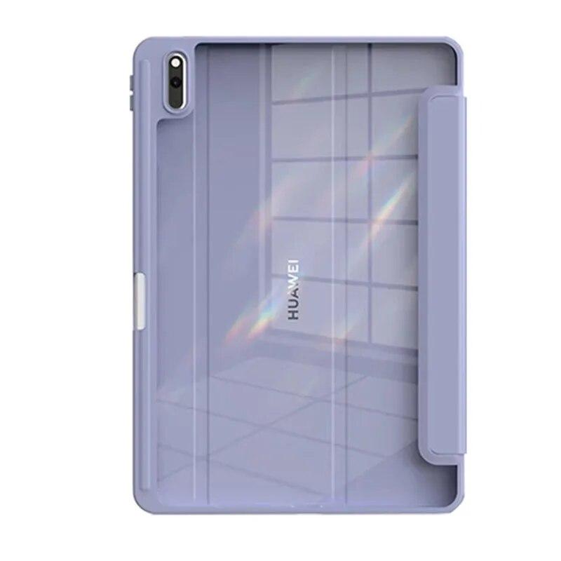 

Прозрачный акриловый чехол для Huawei Matepad Pro 11 Air 11,5 2023 11 10,4 Pro 11 10,8, чехол-держатель для карандашей для Honor Pad V6 V7, 10,4 дюймов, чехлы MatePad 11.5 2023 фиолетовый