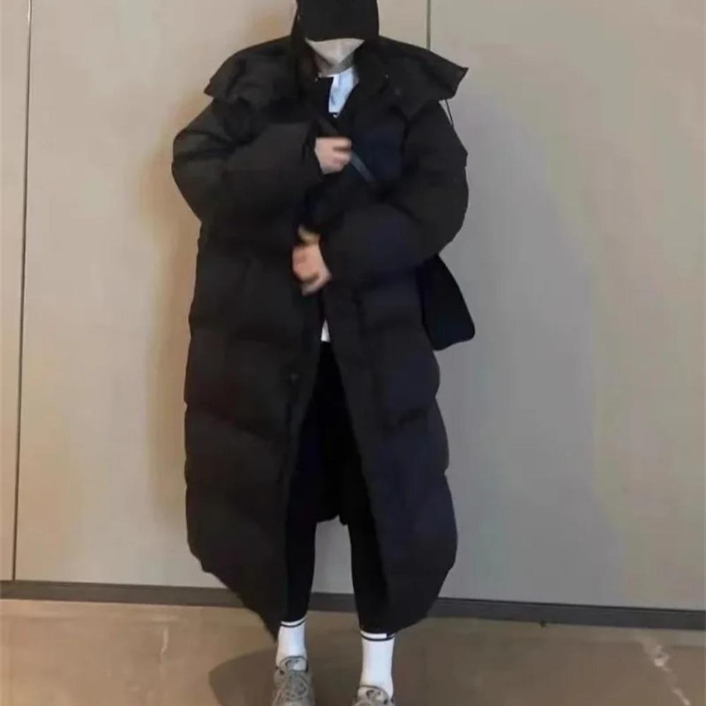Warm Winter Puffer Jacket Hooded Long Women Parkas Thick Cotton Padded Windproof Overcoat Casual Loose Snow Wear Jaquet