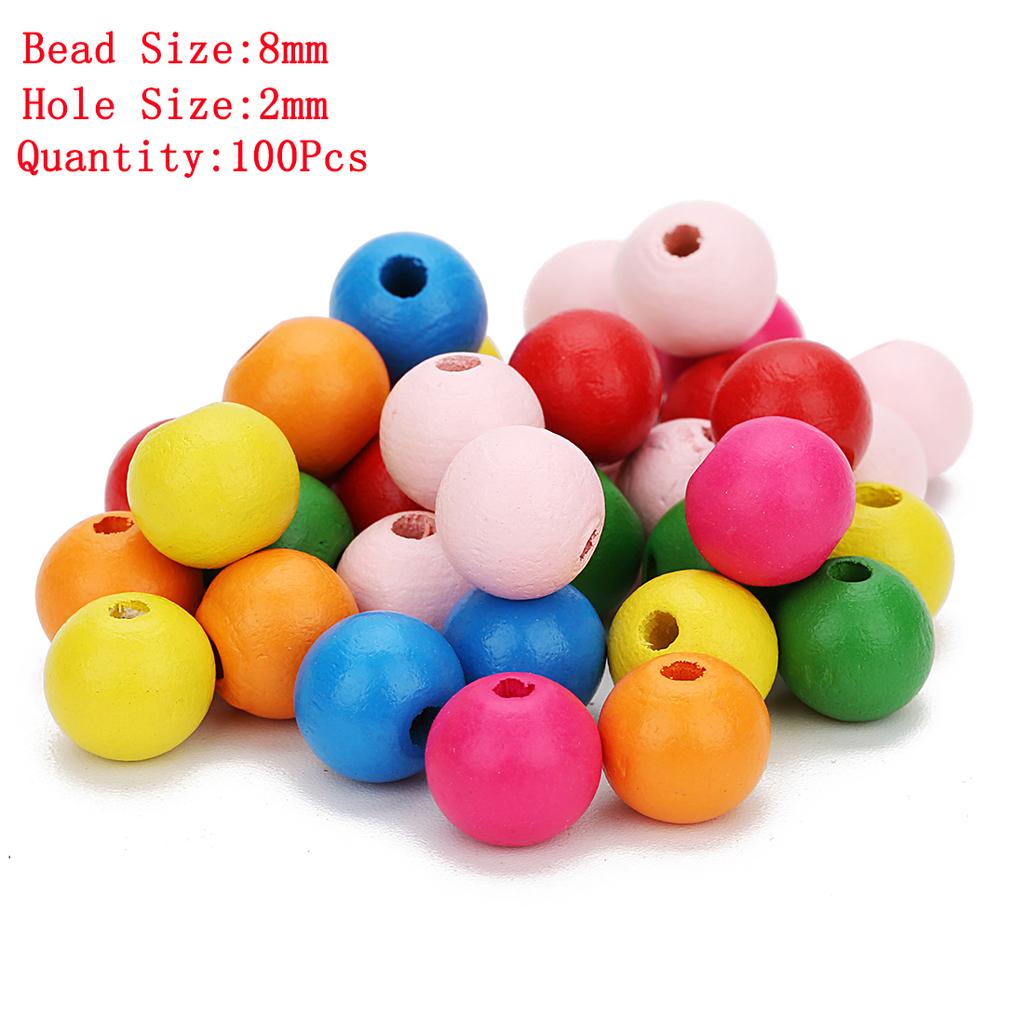 Natural Round Wood Beads Oval Loose Spacer Rosary Bead Large Hole Jewelry Bracelets Diy Unsex Charm Wholesale Supplies