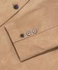 Roidesrois Collar-Detailed Suede Button-Up Jacket (Beige)