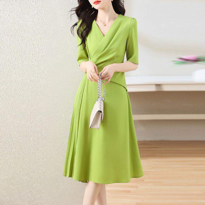 Luxury French Summer Dress for Women Plus Size Slim Fit Elegant Flowy Chiffon Maxi Dress