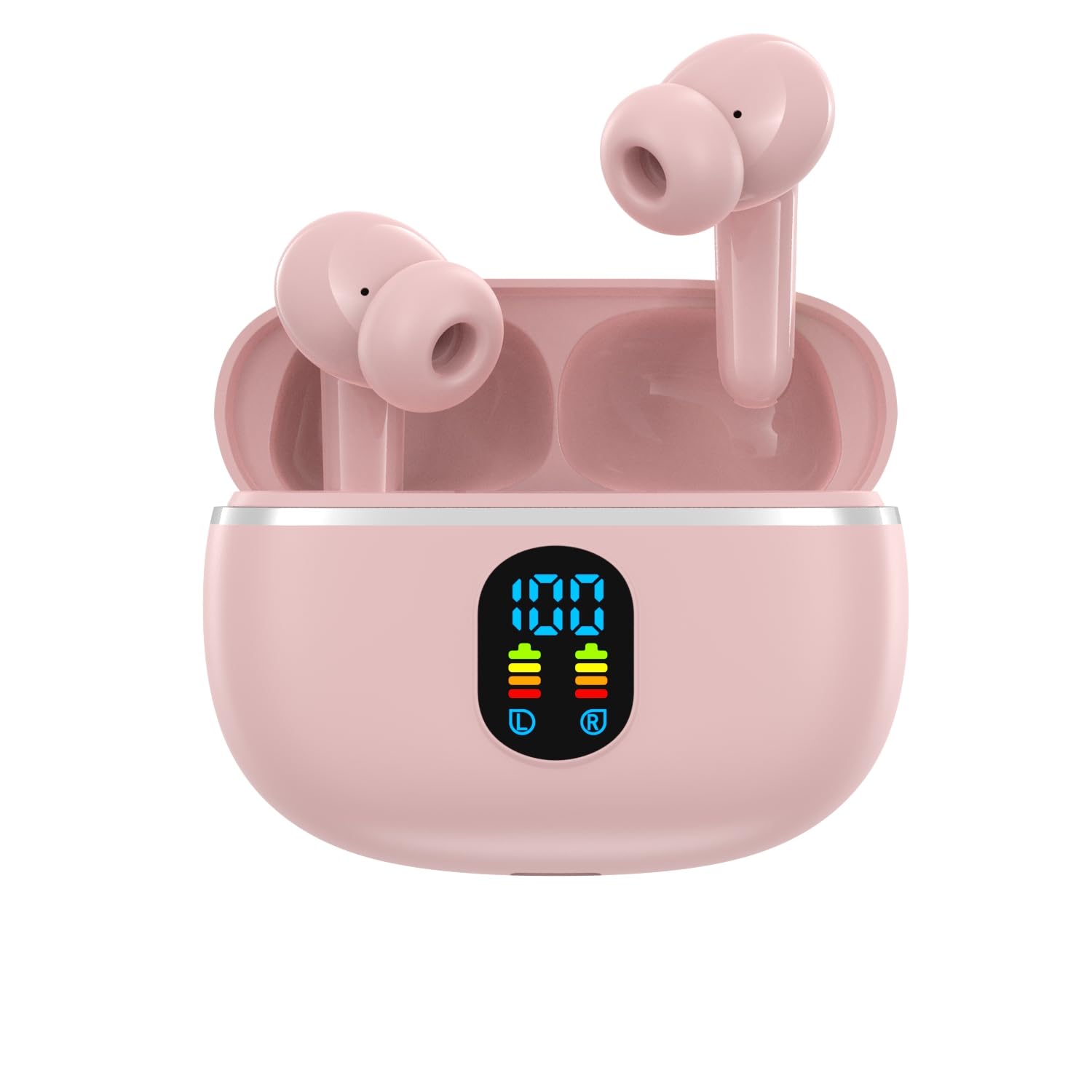 

wireless Bluetooth earphones with automatic IPX7 and a comfortable fit for and Features include LED battery indicator and fast Ultra-lightweight, розовый