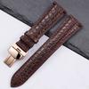 High Quality Two-sided Crocodile Skin Leather Watch Strap Butterfly Clasp 19mm 20mm 21mm 22mm Men Metal Watchband Soft Bracelet