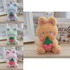 Plush Cute Adorable White Rabbit Keychain Creative Fruit Bunny Plush Toy For Girls