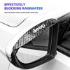 2Pcs Car Rearview Mirror Rain Eyebrow Carbon Fiber For Jeep Grand Cherokee Wrangler Gladiator Compass Renegade Wagoneer Avenger